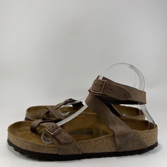 Birkenstock Yara Ankle Strap Sandals Womens Size 40 US Size 9-9.5 Tan Birkibuc - Picture 3 of 9
